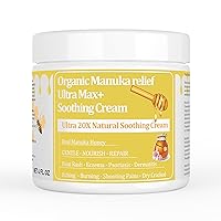 Max Power Treat Organic Manuka Honey & Tea Tree Oil Balm Cream, for Atopic Eczema, Itchy Feet, Bottom, Armpits, Moisturiser for Adults & Children, Soothes Itchy, Dry Skin