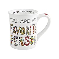Enesco Our Name is Mud Cuppa Doodles You are My Favorite Person Coffee Mug, 16 Ounce, White