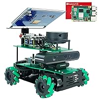 Yahboom ROS2 AI Camera Robot Chassis Car Kit Python Programming Engineering Project Depth Image 3D AI Adults Robotic Kits for Raspberry Pi 5 Jetson Nano Orin Nnao NX（Sup ver with Pi 5 8GB）