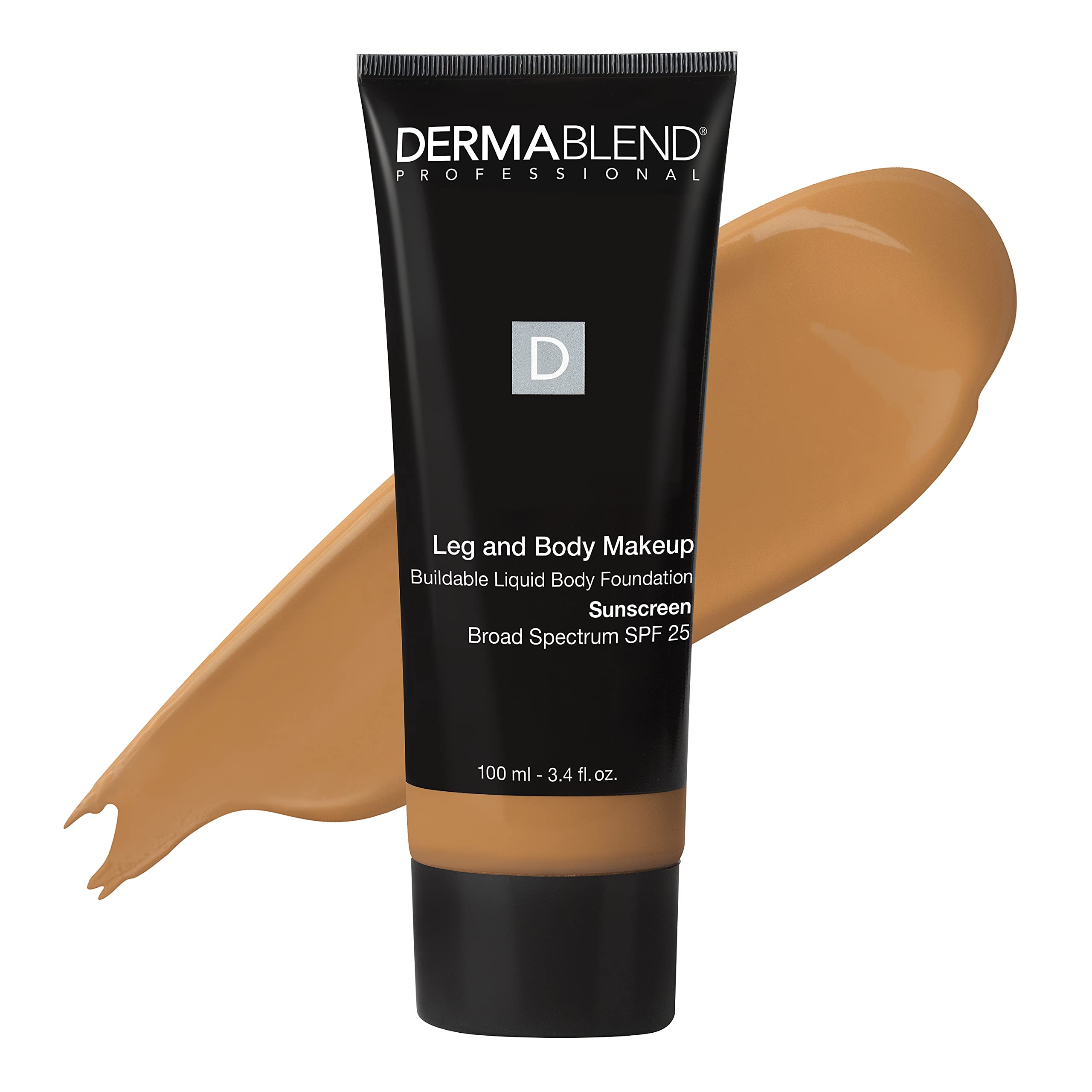Dermablend Leg and Body Makeup Foundation with SPF 25, 45W Tan Honey, 3.4 Fl. Oz.