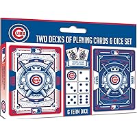 Cub3230: Chicago Cubs 2-Pack Playing Cards & Dice Set