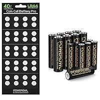POWEROWL Lr44 Battery (40pack) & High-Capacity Alkaline AA AAA Batteries Combo(Non-Rechargeable)