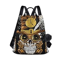 ALAZA Steampunk Skull Trips Hiking Camping Rucksack Pack for Women