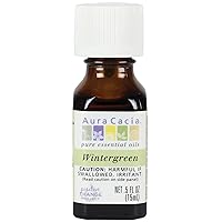 Aura Cacia Wintergreen Pure Essential Oil, 0.5 Fluid Ounces (Pack Of 1)