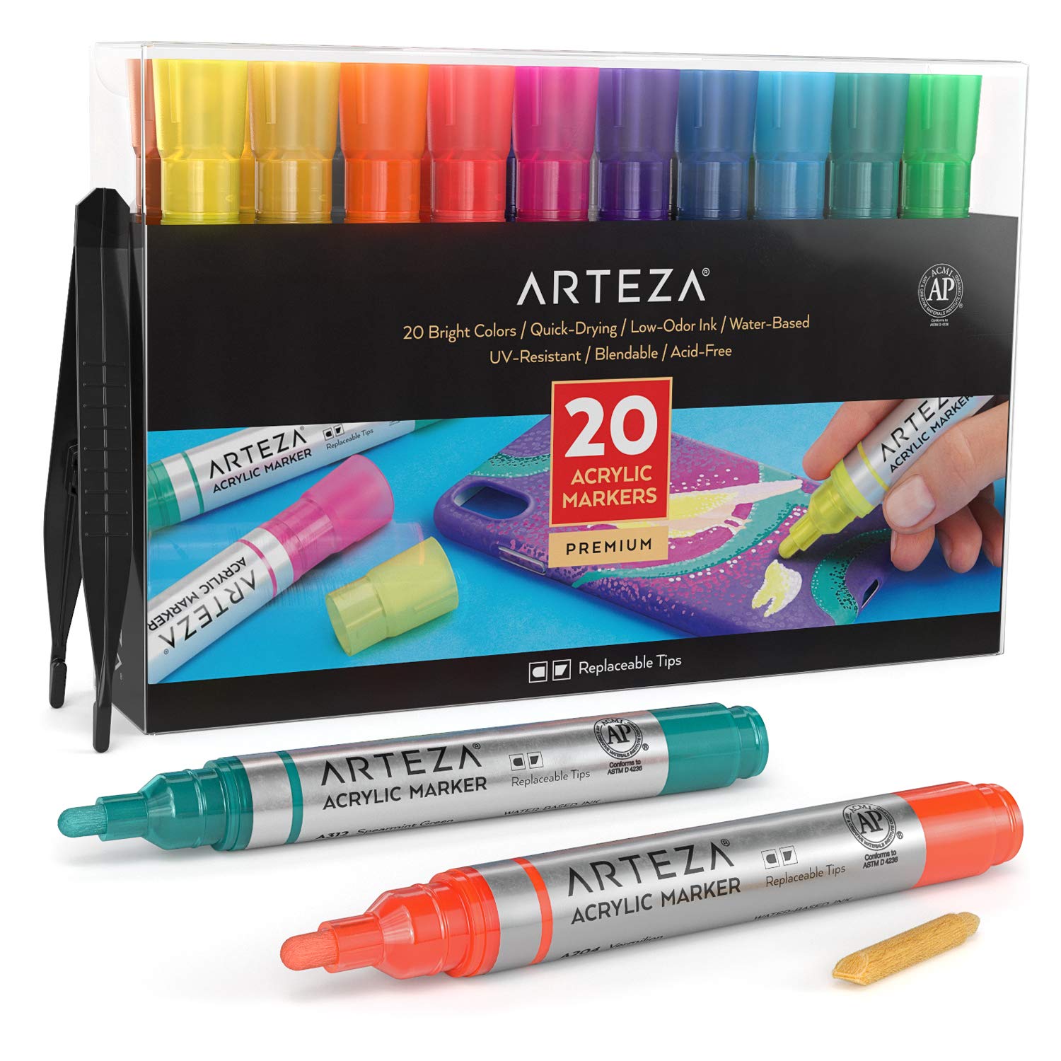 ARTEZA ARTZ-9218 Art-Paint-pens-and-Markers, Multicolor 20