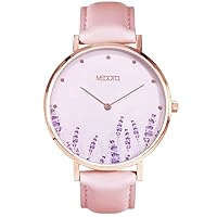 MEDOTA Blossom Series - Flower Multi Dial Water Resistant Analog Quartz Quickly Release Pink Leathers Strap Watch - No.BO-8401 …