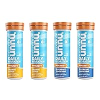 Hydration Immunity Electrolyte Tablets With 200mg Vitamin C, Blueberry Tangerine + Orange Citrus, 4 Pack (40 Servings)