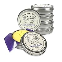 Lavender & Ylang Ylang Natural Beeswax & Shea Butter 6x (1.15oz) Hand Made Solid Lotion Bars in tins- Moisturizes & Protects Dry Skin - for Women & Men Pack Bundle Set