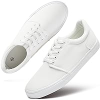 hash bubbie Mens Canvas Shoes Classic Men's Canvas Sneakers Low Top Tennis Shoes Lace up Comfortable Skate Casual Shoes
