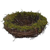 Easter Handmade Natural Moss,Rattan and Twig Bird's Nest for Arts and Crafts