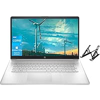 HP 2024 Newest Laptop, 17.3 Inch Display, Intel 8-Core i3-1125G4 (4 cores) Processor, 12GB RAM, 256GB SSD, Intel UHD Graphics, WiFi, Bluetooth, USB Type A&C, Windows 11 Pro, with Cefesfy Laptop Stand
