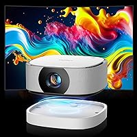 [Battery-Powered]Mini Projector with WiFi and Bluetooth 1080P: 600 ANSI Portable Projector with Electric-Focus, Lisowod Rechargeable Outdoor Projector with Zoom, Movie Projector for Outdoor/Home Use