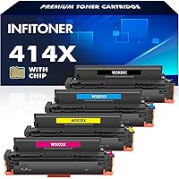 414X Toner Cartridges 4 Pack High Yield MFP M479fdw Compatible Replacement for HP 414A 414X for Color Laserjet Pro M479fdn M454dn M454dw Printer