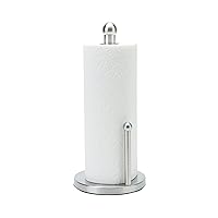 Kitchen Details Paper Towel Holder & Dispenser | Holds Standard Size Roll | Freestanding | Counter top | Weighted Base | Stainless Steel, 6.1