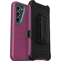 OtterBox Galaxy S23 (Only) - Defender Series Case - Canyon Sun (Pink), Rugged & Durable - with Port Protection - Includes Holster Clip Kickstand - Microbial Defense Protection - Non-Retail Packaging