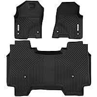 OEDRO Floor Mats Custom Fit for 2019-2024 Dodge Ram 1500 Crew Cab (New Body), with 1st Row Bucket Seats, No Rear Under-seat Storage Box, Black TPE All-Weather Includes 1st, 2nd Row Full Set Liners
