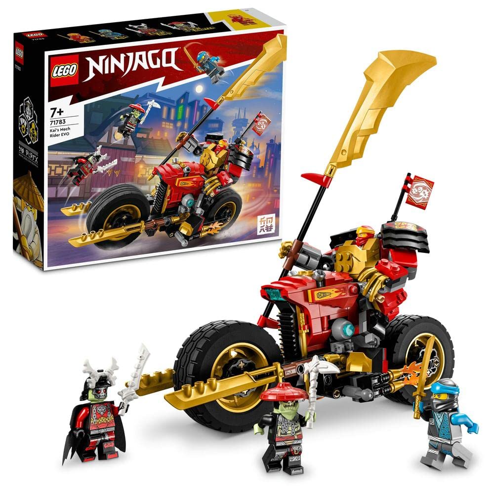 LEGO 71783 NINJAGO Equestrian-Moss Kaia EVO, Ninja Upgrade Motorcycle, Mecha Figurine and 4 Minifigures, Collecting Toys for Children from 7 Years Old
