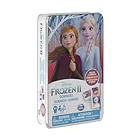 Spin Master Games Disney Frozen 2 Dominoes Game Set in Storage Tin, for Families and Kids Ages 4 & up