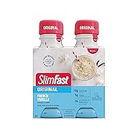 SlimFast Meal Replacement Shake, Original French Vanilla, 10g of Ready to Drink Protein for Weight Loss, 11 Fl. Oz Bottle, 4 Count (Packaging May Vary)