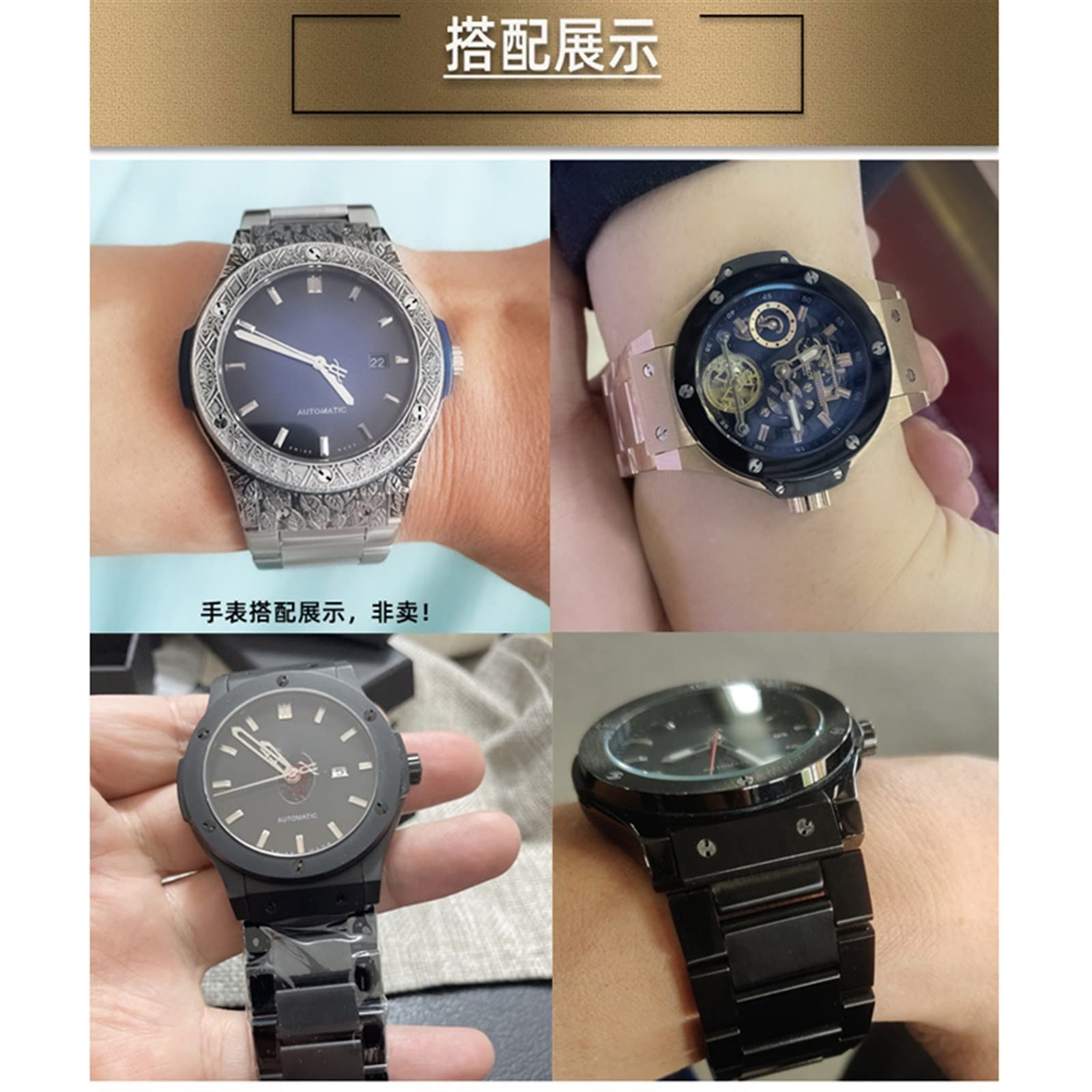 SERDAS For Hublot Yubo Watch Strap Big Bang Classic Fusion Men Women Solid Stainless Steel Watchband Bracelet 27mm*19mm