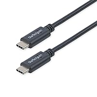 StarTech.com 2m 6 ft USB C Cable - M/M - USB 2.0 - USB-IF Certified - USB-C Charging Cable - USB 2.0 Type C Cable (USB2CC2M)