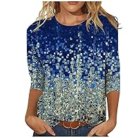 Women's Long Sleeve Shirts Casual Fall Tunic Top Floral Printed Work Blouses Basic Tees Comfy Loose Fit T Shirts