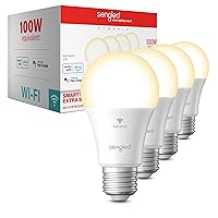 Sengled Smart Light Bulb, 100W Equivalent WiFi Light Bulb, 1500LM High Brightness Smart Bulbs That Work with Alexa Google, Dimmable A19 Soft White Alexa Light Bulb,CRI>90, No Hub Required, 4-Pack