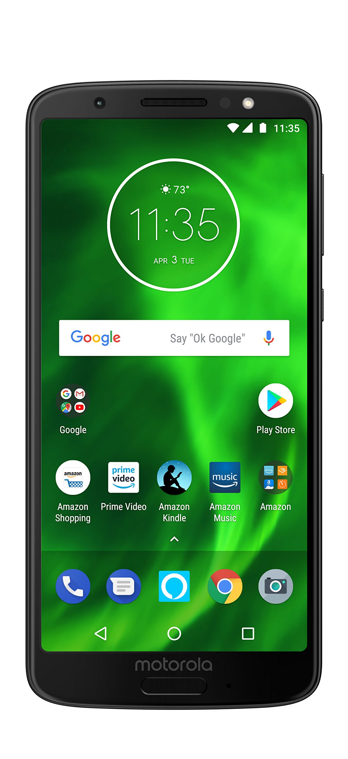 Moto G6 with Alexa Hands-Free – 32 GB – Unlocked (AT&T/Sprint/T-Mobile/Verizon) – Black - Prime Exclusive Phone