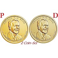 2020 D 2-Coin (P & D) Set 2020 President George H.W. Bush Presidential Dollar $1 BU $1 US Mint Mint State