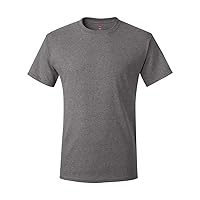 Hanes Tagless Short Sleeve T-Shirt, Charcoal Heather, Small