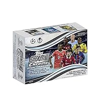 2022/23 Topps Stadium Club Chrome UEFA Club Competitions Giant Box - 10 Packs Per Box, Black