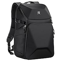 K&F Concept 20L Camera Backpack Waterproof Photography Camera Bag Front Hardshell Case with Tripod Holder&Laptop Compartment Compatible with Canon/Nikon/Sony