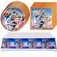 Party Supplies For Space Jam, 20 plates, 20 napkins and 1 tablecloth ,Space Party Decoration