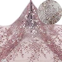 SELCRAFT Exquisite Sequin Embroidery fabricsequin lace French mesh Nigeria lace Fabric Evening Dress/Wedding/Women Design fab.3523