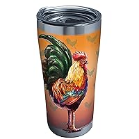 Tervis Rooster Pattern Insulated Tumbler, 1 Count (Pack of 1), Stainless Steel