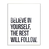 Stupell Industries lulusimonSTUDIO 'Believe in Yourself' Glam Wall Plaque, 10 x 15, Multi-Color