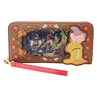 Loungefly Disney Snow White Lenticular Princess Series Zip Around Wristlet Wallet