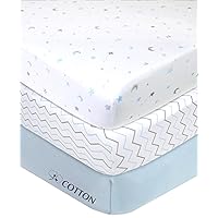 American Baby Company 3 Pack Fitted Mini Crib Sheet 24