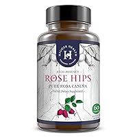 Rose HIPS - 10,000 mg x 60 Premium Natural Joint Supplement for Men & Women. Vegan, Non-GMO, Antioxidant, Vitamin A/C/E Capsules, Pills, Product