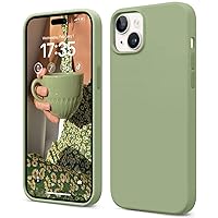 AOTESIER Compatible with iPhone 14 Case, Silky Touch Premium Soft Liquid Silicone Rubber Anti-Fingerprint Full-Body Protective Bumper Phone Case for iPhone 14, 6.1 inch (Tea Green)