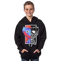 Mad Engine Poppy Playtime Boys' Huggy Split Face Jumpscare Pullover Hoodie