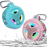 EBODA Waterproof Bluetooth Shower Speaker, IPX7 Floating Portable Wireless Small Speakers, 24H Playtime with RGB Light for Kayak, Beach, Pool Accessories, Gifts for Teen Girl Boys