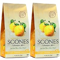 English Scone Mix, Lemon Poppyseed by Sticky Fingers Bakeries – Easy to Make English Scones Fresh Baked, Makes 12 Scones (2 pk)