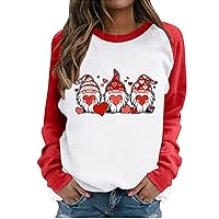 Crew Neck Sweatshirts Women Gifts for Couples Letter Print Turtleneck Tops Oversize Date Thanksgiving Shirts