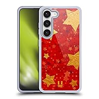 Head Case Designs Gold Starlights Soft Gel Case Compatible with Samsung Galaxy S23 5G and Compatible with MagSafe Accessories
