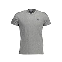 Exquisite Embroidered Gray Cotton Men's Tee