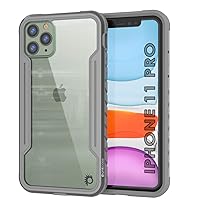 Punkcase iPhone 11 Pro [Armor Stealth Series] Protective Military Grade Multilayer Cover W/Aluminum Frame [Clear Back] Ultimate Drop Protection for Your iPhone 11 Pro (5.8