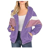 RMXEi Women Casual Plus Size Plush Sweater Pockets Outerwear Buttons Cardigan Coat