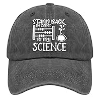 Stand Back I’m Going to Try Science Hat Party Hat Pigment Black Gifts for Dad Cycling Hat