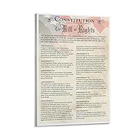 The US Constitution The Bill Of Rights Poster, History Government Classroom School Poster (6) Canvas Wall Art Paintings Canvas Wall Decor Home Decor Living Room Decor Aesthetic Prints 12x18inch(30x45